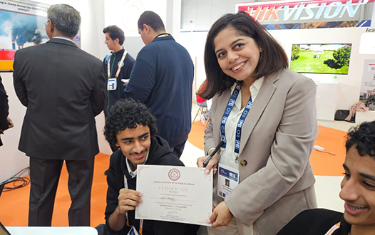 Student being awarded by IIT Delhi - Abu Dhabi