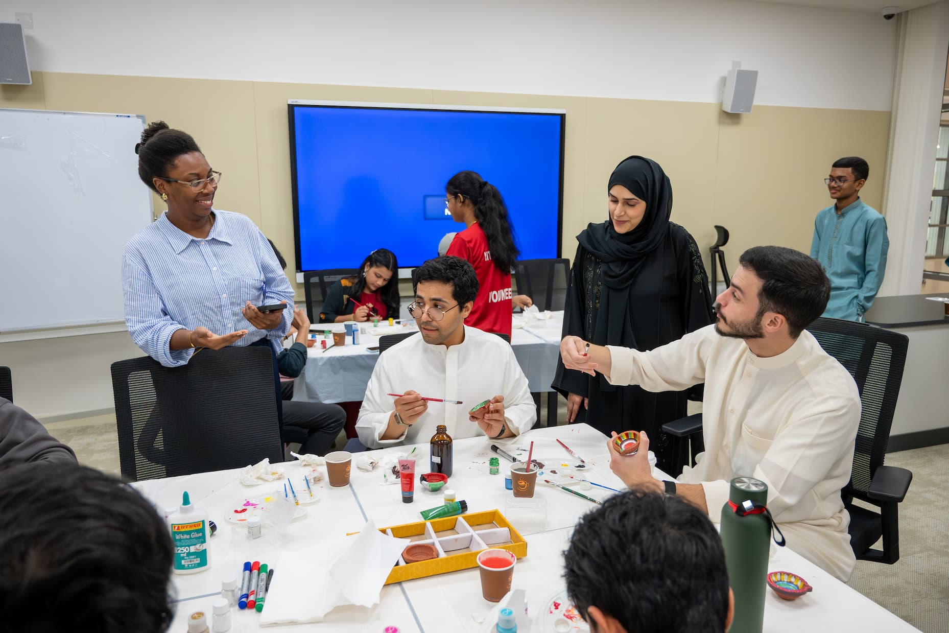 IIT Delhi - Abu Dhabi M.Tech. students interacting with staff
